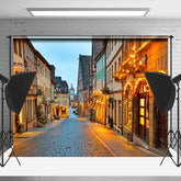 Lofaris Licht Funkeln Straße Weg Festlich Weihnachten Hintergrund